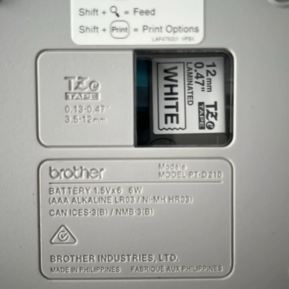 Pre-owned Brother PT-D210 P-Touch Label Maker + 4 new tapes QWERTY Keyboard